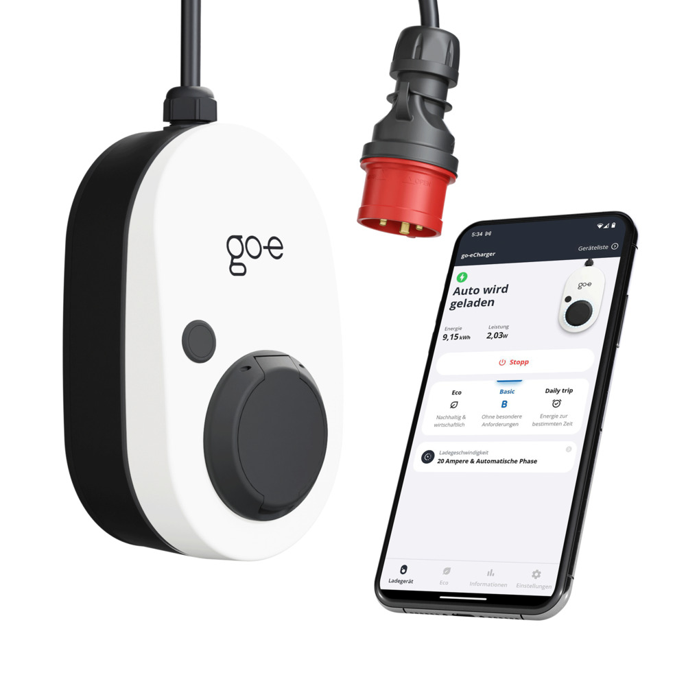 Mobile Wallbox go-e Charger Gemini flex 11 kW mit deutscher App Mobile Wallbox go-e Charger Gemini flex 11 kW mit deutscher App