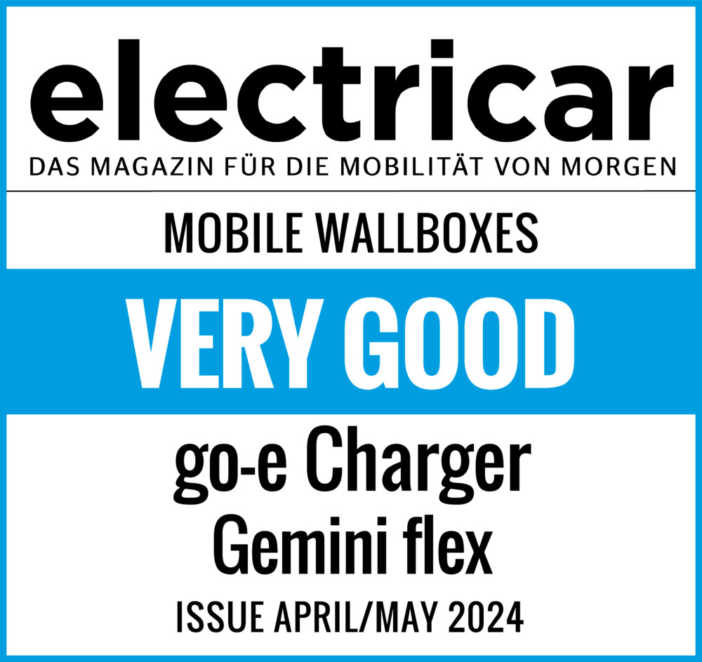 Test verdict go-e Charger Gemini flex 11 kW "very good" in electricar Test verdict go-e Charger Gemini flex 11 kW "very good" in electricar