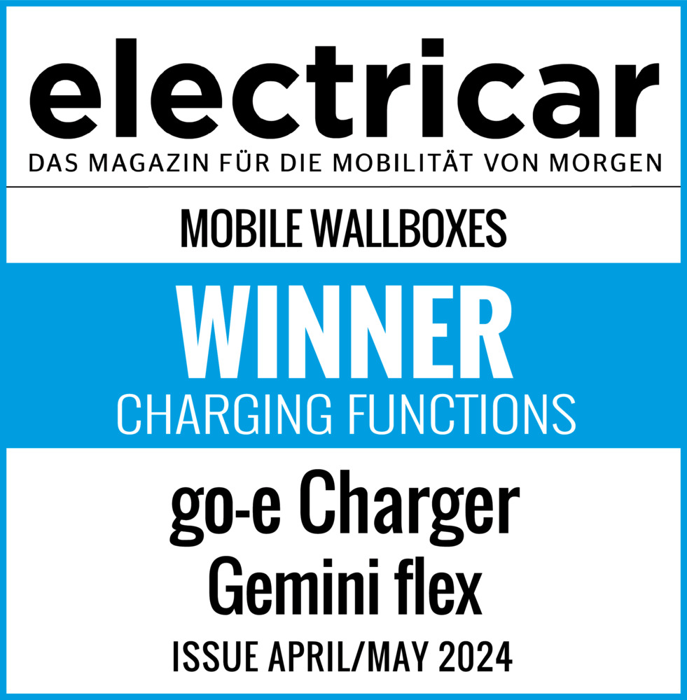 Test verdict go-e Charger Gemini flex 11 kW ""WINNER charging functions" in electricar