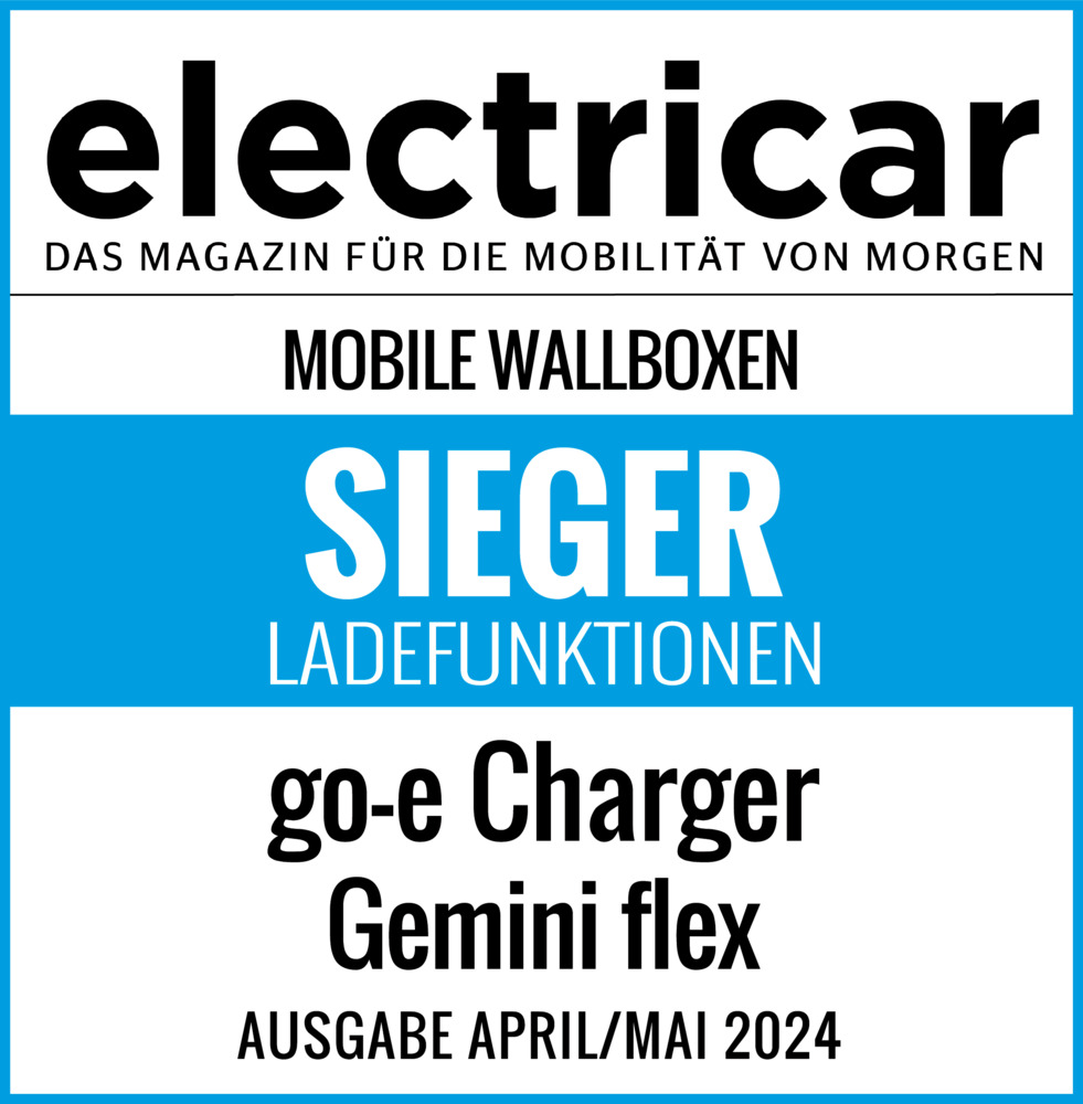 Testurteil go-e Charger Gemini flex 11 kW "SIEGER Ladefunktionen” in electricar