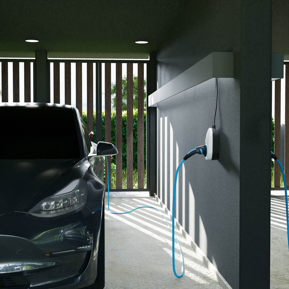 Wallbox go-e Charger Gemini 22 kW lädt Tesla