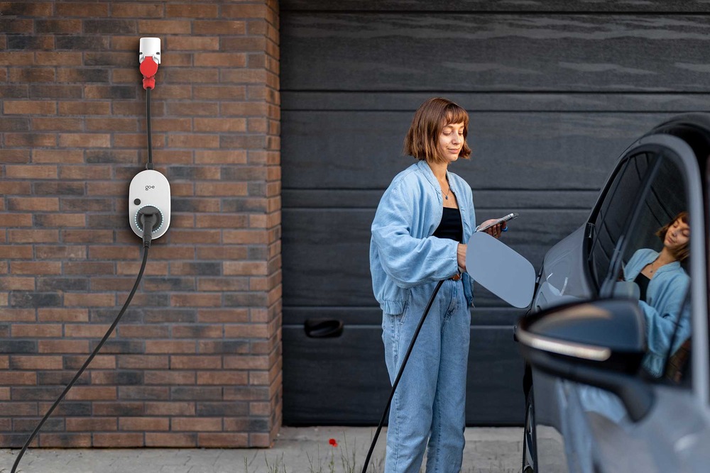 Mobil väggbox go-e Charger Gemini flex 2.0 11 kW laddar elbilar Mobil väggbox go-e Charger Gemini flex 2.0 11 kW laddar elbilar