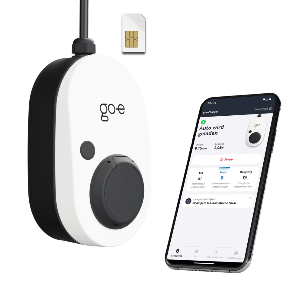 Wallbox go-e Charger Gemini 2.0 11 kW mit deutscher App