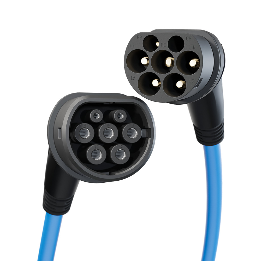 Type 2 charging cable (up to 22 kW) 2.5 m | blue | plugs