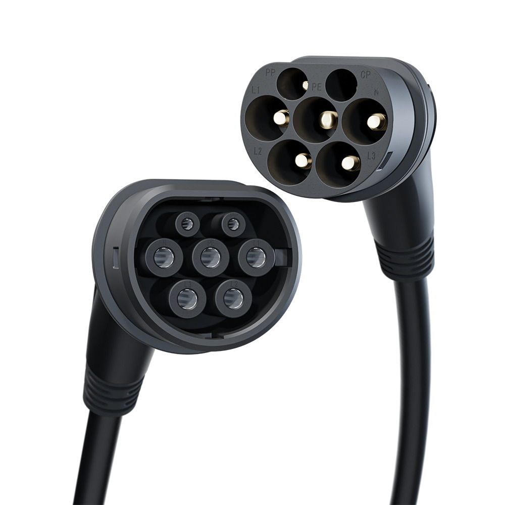 Typ 2 Kabel Black Edition (bis 22 kW) 2,5 m | Stecker