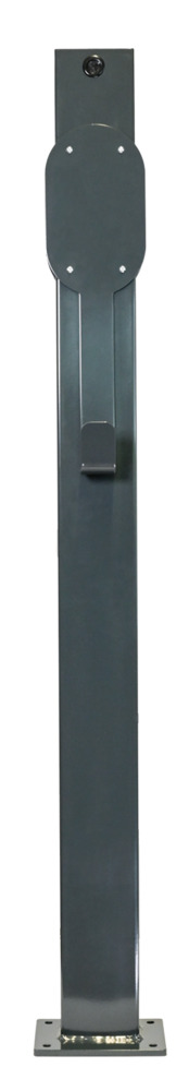 go-e twin double pedestal MB anthracite with cable holder | front view