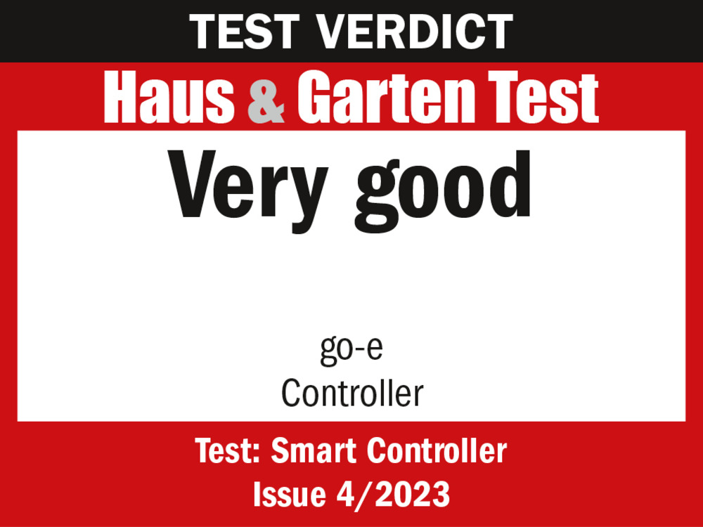 Testitiiviste go-e Controller "very good" in Haus und Garten Testitiiviste go-e Controller "very good" in Haus und Garten