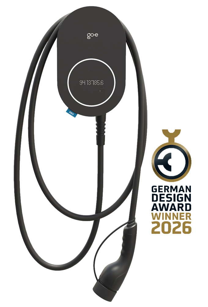 Eichrechtskonforme Wallbox - go-e Charger PRO CABLE ME 11 kW | German Design Award 2026 Eichrechtskonforme Wallbox - go-e Charger PRO CABLE ME 11 kW | German Design Award 2026