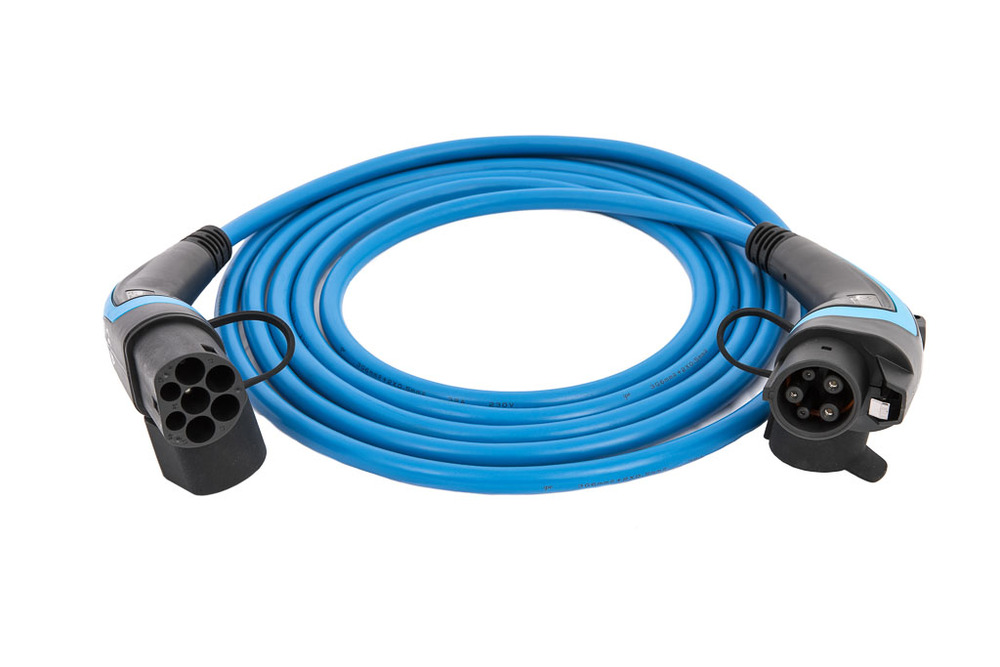 go-e typ 2 till typ 1 kabel blå 7.4 kW 5 m
