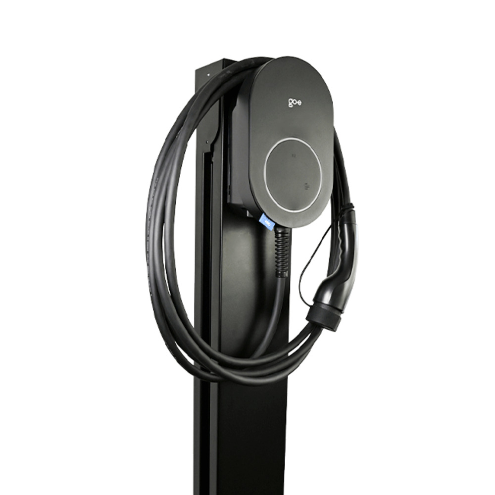 go-e Stand PRO with go-e Charger PRO CABLE | angled view